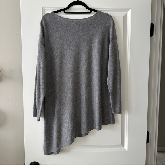 Eileen Fisher Grey Tunic Sweater | Size XL - Picture 2 of 5